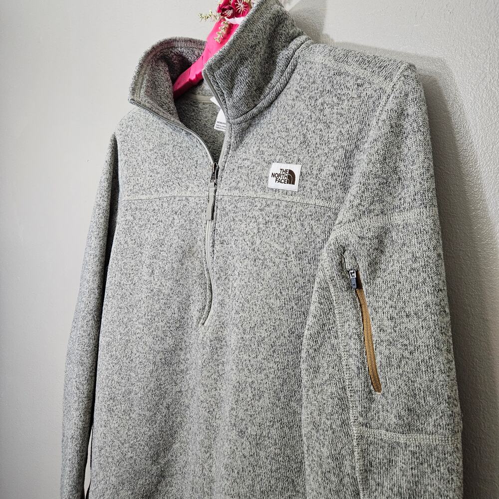 Gorpcore The North Face GordonLyons 1/4 Zip Fleece Sweater GreenGrey M TrailWear